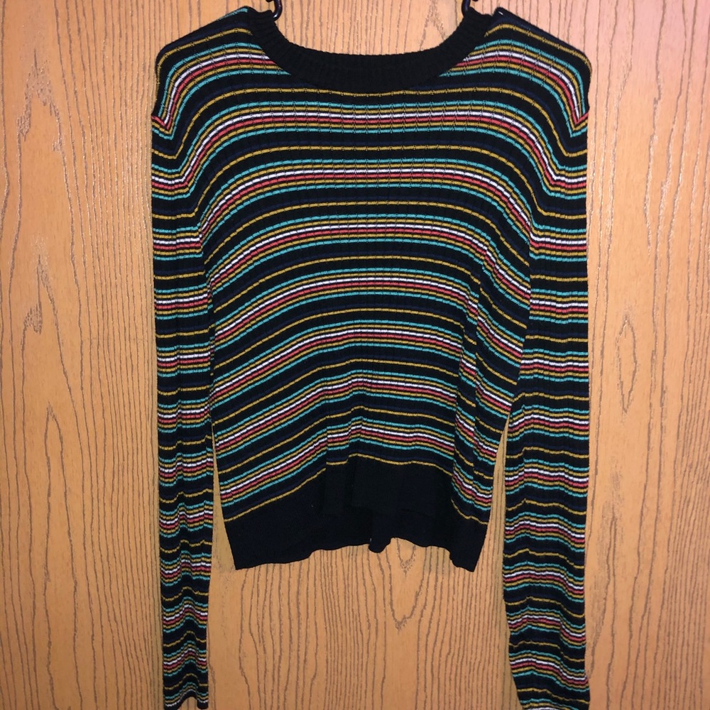 colorful striped sweater